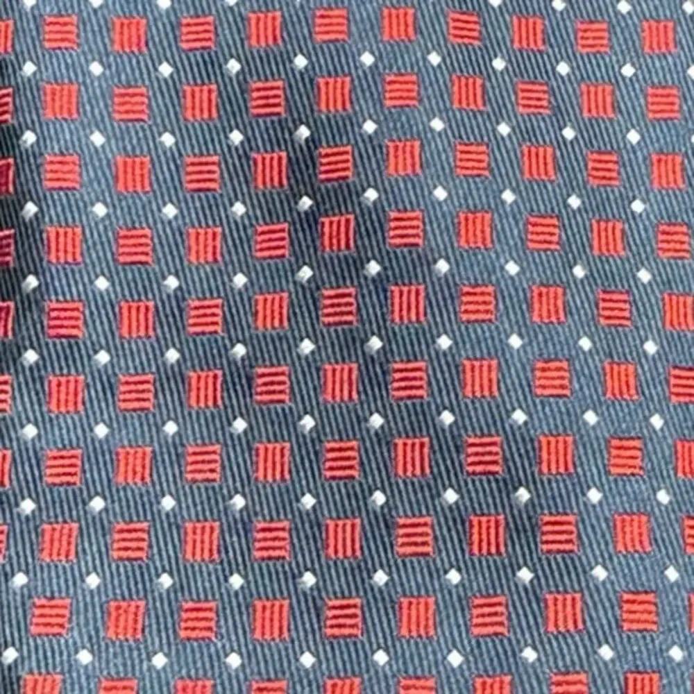 Nicola Ferri Milano Made in Italy 100% Silk Tie Red White Blue Patriotic 59”